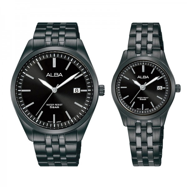 Alba AS9S03 AH7CE1 Full Black Steel Couple